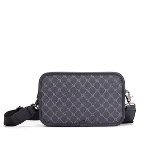 Men’s Single-Shoulder Messenger Bag Checkered Pattern Versatile Outdoor Small Square Crossbody Bag