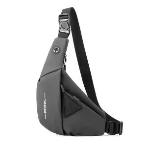 Men’s Sling Bag Custom Logo and Letter Decoration Fashion Chest Crossbody Style