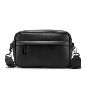 Men’s Sling Bag with Front Zipper Pocket Shoulder Bags for Men Crossbody Bag With Detachable Strap