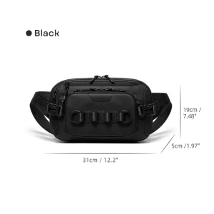 Men’s Sling Bag with Large Capacity Water Repellent Portable Front Pocket Multi Compartment Travel Bag for Men Breathable