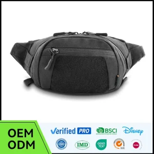 Men’s Small Polyester Fanny Pack Fashion Style Waist Pack with Zipper Closure EDC Belt Bag
