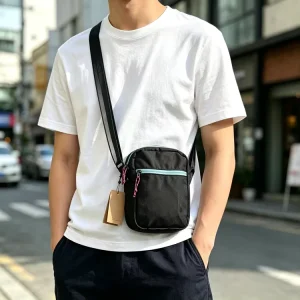 Men’s Small Shoulder Bag Diagonal Backpack Chest Bag Mini Casual Mobile Phone Waist Pack