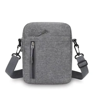 Men’s Small Shoulder Bag Lightweight Portable Multi Compartment Durable for Office/Outdoor with Anti-Theft Zipper
