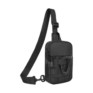 Men’s Small Sling Bag Tactical Inspired Waterproof Utility Mini Crossbody Chest Bag for Travel Work Sport