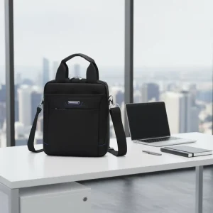 Men’s Soft Nylon Crossbody Messenger Bag Large Capacity Waterproof Business Briefcase for Work & Daily Use