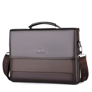 Men’s Soft Shoulder Bag Large Capacity Office Backpack Portable Messenger Business Briefcase Travel Shaped Bag