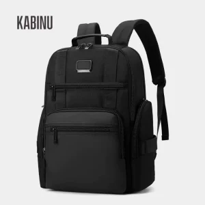 Men’s Solid Color Business Backpack Oxford Cloth Waterproof Travel School Bag Multi-Function Laptop Backpack