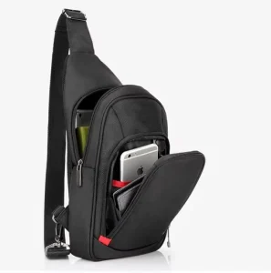 Men’s Sport Sling Chest Bag Polyester Crossbody Shoulder Bag for Leisure Outdoor