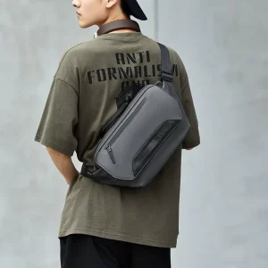Men’s Sports Shoulder Messenger Laptop Bag Large Capacity Polyester Waterproof Crossbody Sling Bag