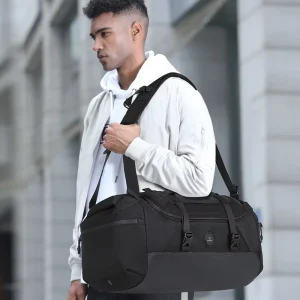 Men’s Sports Travel Duffle Bag Large Capacity Gym/Crossfit Lightweight Portable Zipper Bag