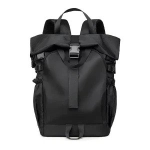 Men’s Street Trend Functional Lightweight Waterproof Outdoor Sports Backpack with Polyester Lining Large Capacity Casual Design