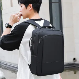 Men’s Student Backpack 14-inch Laptop Backpacks Waterproof Oxford and Polyester Lining Travel School Bags