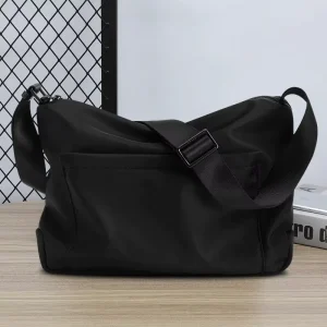 Men’s Stylish Nylon Sling Bag with Waterproof Wheel Lightweight & Anti Theft for Weekends