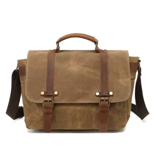 Men’s Stylish Vintage Crossbody Bag Canvas with Portable Features and Cotton Lining