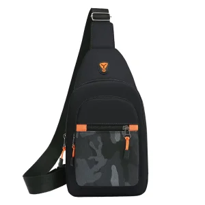 Men’s Summer Fashion Crossbody Bag Daily Use Single Shoulder Large Capacity Dark Green Waterproof Lightweight Casual