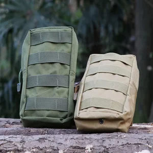 Men’s Tactical Molle Pouch Waist Pack Polyester Belt Zipper Logo Decoration for Hunting Sports Travel Enhanced EDC Gadget