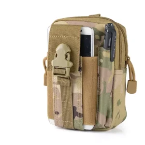 Men’s Tactical Nylon Fanny Pack Outdoor Camouflage Leg Bag for Riding Multifunctional Belt Zipper Waist Bag for Hanging