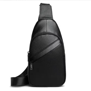 Men’s Travel Bag Boat Bag Genuine Cow Leather Chest Bag Large Capacity Crossbody Sling Bag Custom Logo Accepted