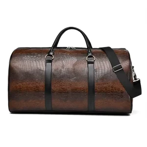 Men’s Travel Duffle Bag New Style PU Leather Lightweight with Zipper Closure Competitive Price