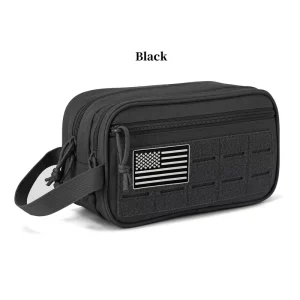 Men’s Travel Health Storage Bag Fashionable Nylon Finishing Toiletries Bag with Zipper Closure for Shaving Beauty Set