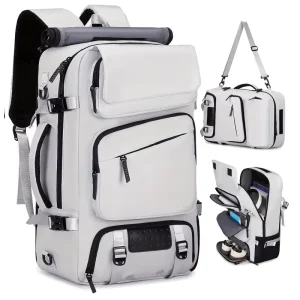 Men’s Travel Large Capacity Carry On Backpack with Shoe Compartment Hiking Duffel Bag 17.3 inch Business Laptop Backpack