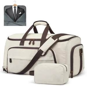 Men’s Travel Suit Bag Waterproof Portable Hanging Luggage Bag Two Piece Set Large Capacity Crossbody Travel Bag