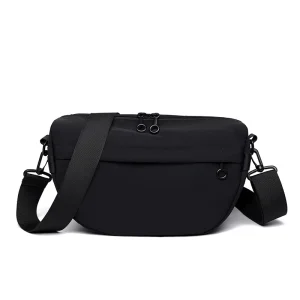 Men’s Trendy Casual Crossbody Messenger Bag Versatile Solid Color Single Shoulder Small Street Fashion Style Luxury Waterproof