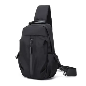 Men’s Trendy Casual Durable Lightweight High end Business Chest Bag Backpack Crossbody Bag USB Travel Spring