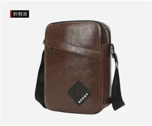 Men’s Trendy Durable Waterproof PU Casual Small Shoulder Crossbody Bag Business Chest Outdoor Fashion All Fessly All Seasons