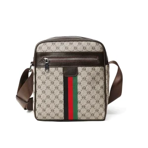 Men’s Trendy Genuine Leather Cartoon Print Waterproof Durable Messenger and Shoulder Bags