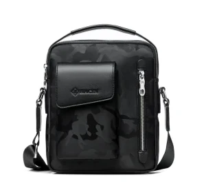 Men’s Trendy Oxford Fabric Single Shoulder and Crossbody Messenger Bag Multi Functional Casual Business Use Portable Small Bag