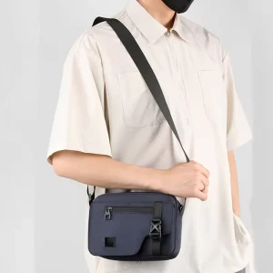 Men’s Trendy PU Crossbody Bag Lightweight Durable Sports and Daily Use Shoulder Bag