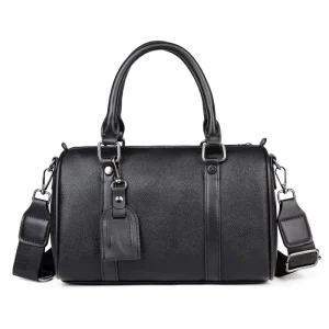 Men’s Trendy PU Leather Crossbody Shoulder Bag Character Logo Pattern Small Lightweight