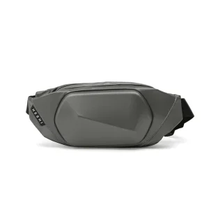 Men’s Trendy Waterproof Crossbody Bag Shield-shaped Mini Polyhedral Chest Bag Unisex Sports and Fitness Phone Bag Shaping Bag