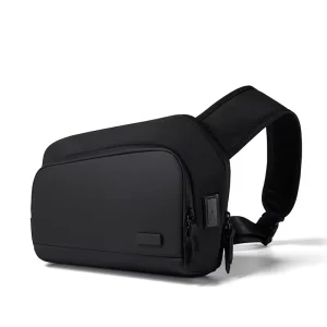 Men’s USB Ultra-Light Business Commute Chest Bag Shoulder Bag Waterproof Breathable Crossbody