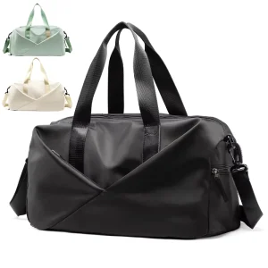 Men’s Unisex Light Weight Portable Waterproof Polyester Duffel Bag with Zipper Closure for Travel Gym Yoga Outdoor Use