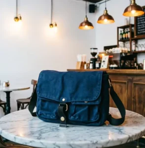 Men’s Vintage Canvas Messenger Bag with Zipper Closure Small Size Fashion Styled Casual Sling Shoulder