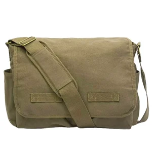 Men’s Vintage Canvas School Retro Shoulder Messenger Crossbody Bag for Boys and Girls Students