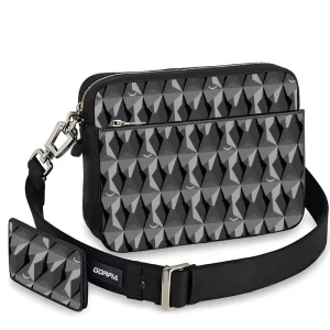 Men’s Vintage Crossbody Messenger Bag Luxury Business Casual PU Handbag Polyester Lining Fashionable Vintage Style