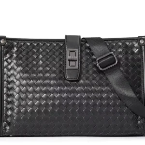 Men’s Vintage Genuine Leather Crossbody Messenger Shoulder Bag Polyester Zipper Stylish Business Fashion Satchel for Hiking