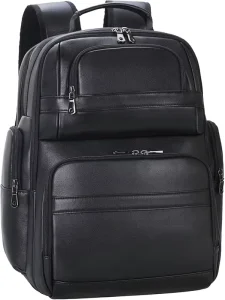Men’s Vintage Leather Backpack 15.6″ Laptop Bag Large Capacity Business Backpack Travel Hiking Shoulder Daypacks