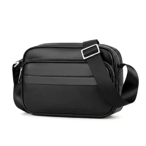 Men’s Vintage PU Leather Crossbody Sling Shoulder Bag with Custom Logo Spring Summer Season Waterproof Lightweight Design