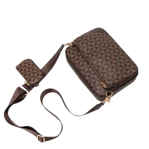 Men’s Vintage Shoulder Bag with Zipper Closure and Polyester Lining Made From PVC