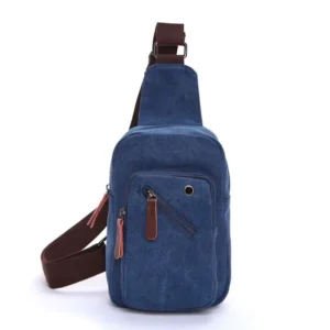 Men’s Vintage Style Canvas Chest Shoulder Bags Outdoor Running & Travel Crossbody Bag