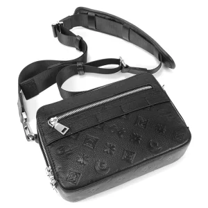 Men’s Vintage Style Leather Messenger Bag Crossbody Dress Flap Pocket Purse with Custom Logo Fashionable Shoulder Bag