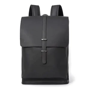 Men’s Vintage Style PU Leather Laptop Backpack Waterproof Outdoor Travel School Bag Portable Features