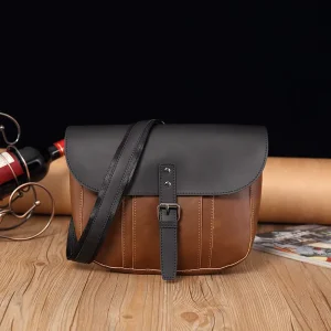 Men’s Vintage Style Vegan Leather Elegant Messenger Bag Shoulder Bag