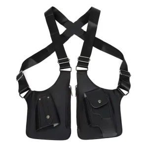 Men’s Vintage Suspenders Underarm Bag Multifunctional Outdoor Phone Waist Bag