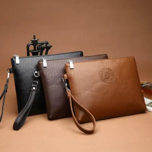 Men’s Vintage Urban Simplicity Waterproof Handbag Large Capacity Wallet Polyester Lining For Leisure