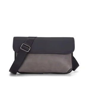 Men’s Vintage Waterproof PU Leather Lightweight Durable Zipper Closure Small Business Messenger Crossbody Bags